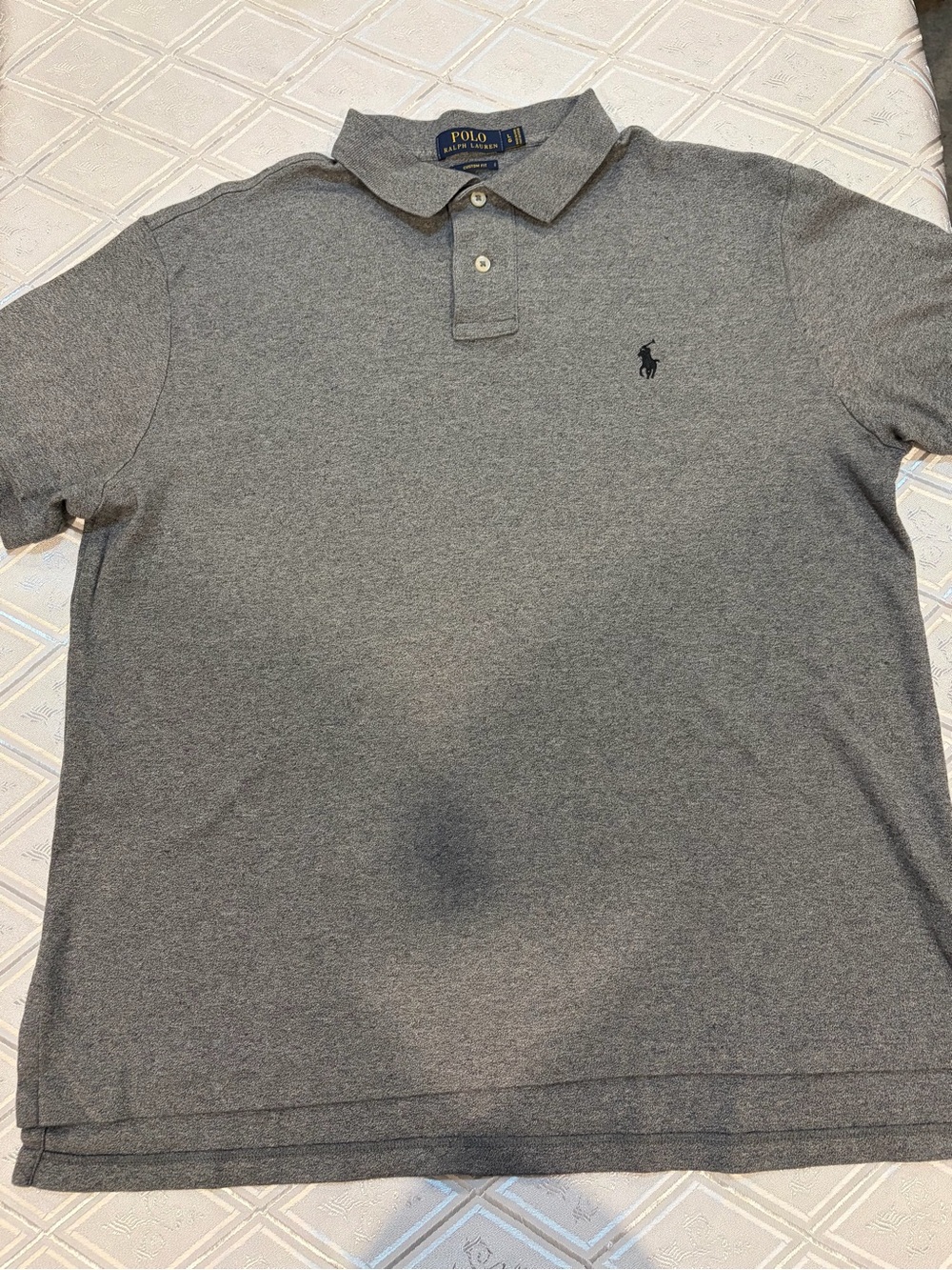 Polo by Ralph Lauren Gray Short-Sleeve Polo with Navy Pony